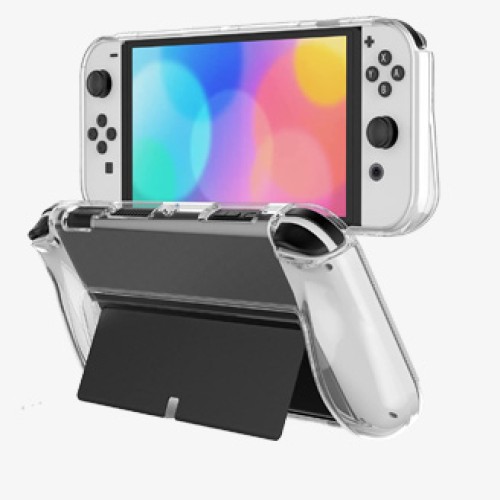 JETech Protective Case for Nintendo Switch (OLED Model) 7-Inch 2021 Release, Grip Cover with Shock-Absorption and Anti-Scratch Design, HD Clear